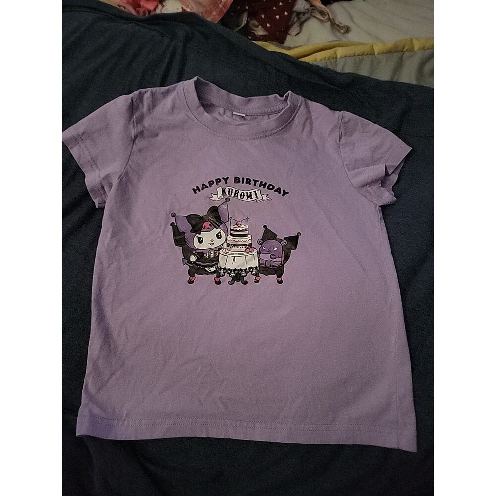 Girls 6 Happy Birthday Kuromi Purple Tshirt Kids